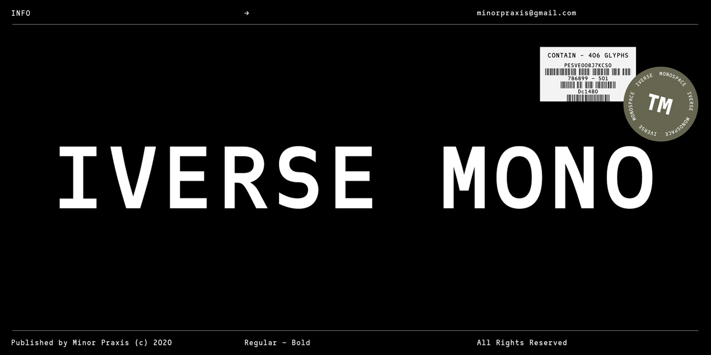 Пример шрифта Iverse Mono #1